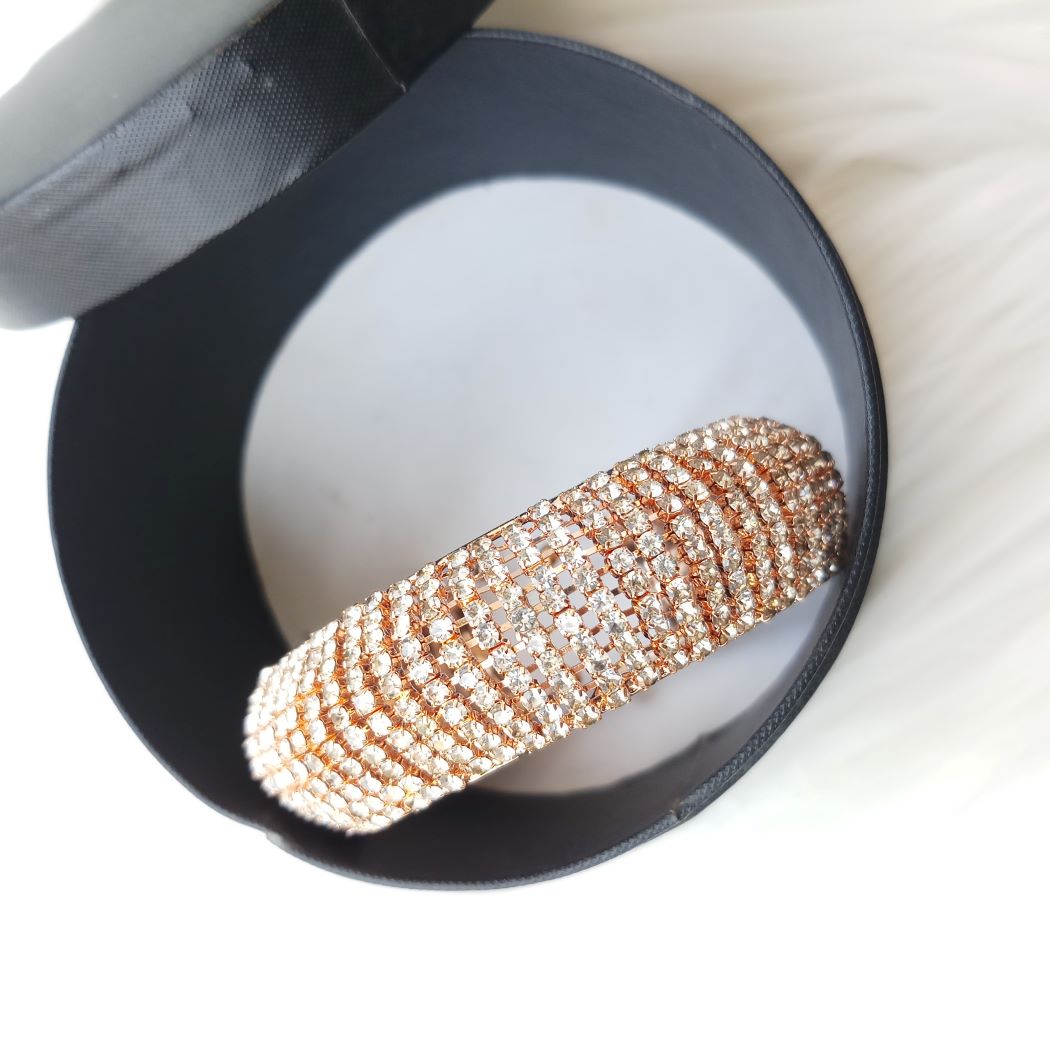 Picture of Stone & White Golden Color (Large) Teenager Bracelet For Girls - 1 Piece (Imported) M-KB7921 - Teenager Bracelet - Bracelet for Girls