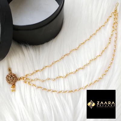 Picture of Stone Non-Piercing Tana Nose Pin/ Nose Ring for Girls & Women (Golden & Silver) - 1 Piece (Imported) M-SNP112 - Nose Pin