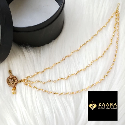 Picture of Stone Non-Piercing Tana Nose Pin/ Nose Ring for Girls & Women (Golden & Silver) - 1 Piece (Imported) M-SNP112 - Nose Pin