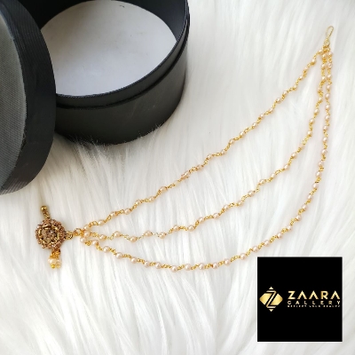 Picture of Stone Non-Piercing Tana Nose Pin/ Nose Ring for Girls & Women (Golden & Silver) - 1 Piece (Imported) M-SNP112 - Nose Pin