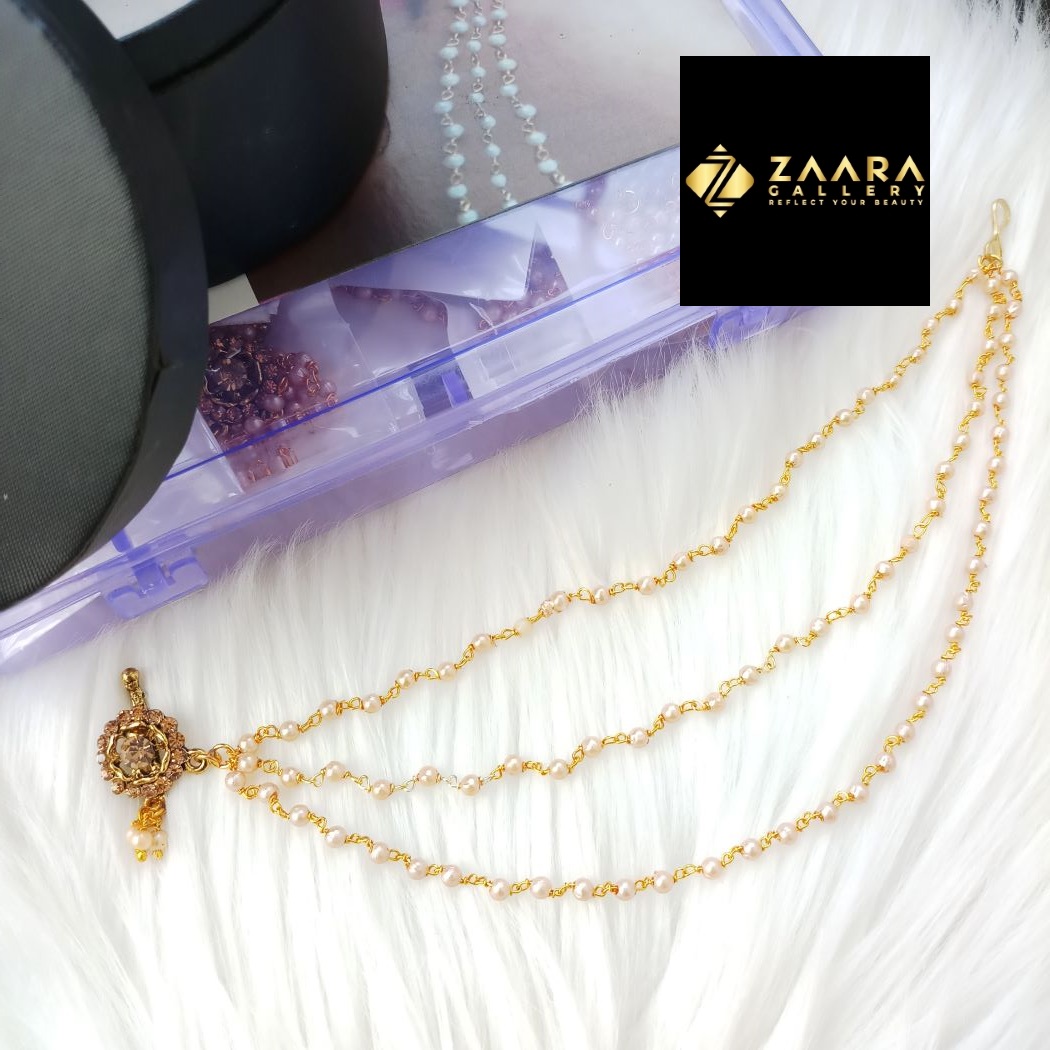 Picture of Stone Non-Piercing Tana Nose Pin/ Nose Ring for Girls & Women (Golden & Silver) - 1 Piece (Imported) M-SNP112 - Nose Pin