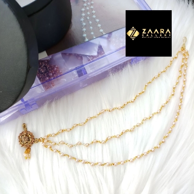 Picture of Stone Non-Piercing Tana Nose Pin/ Nose Ring for Girls & Women (Golden & Silver) - 1 Piece (Imported) M-SNP112 - Nose Pin