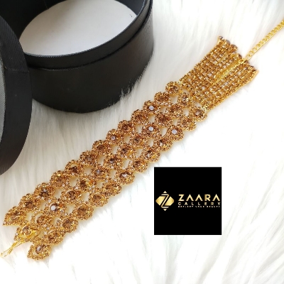 Picture of New Exclusive Stylish Golden and White Stone Golden Bracelet For Girls & Women (Imported) M-STB08-1 Piece - Bracelet for Women & Girls