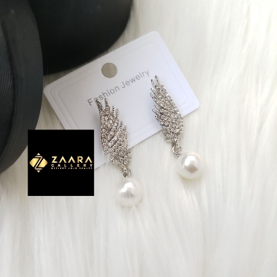 Picture of Korean Fashion Stone Silver Color Earrings For Women & Girls (Imported) - 1 Pair M-ST576 - Earring - Earrings for Women