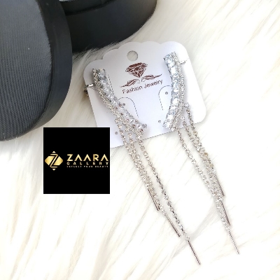 Picture of Korean Fashion Stone Silver Color Earrings For Women & Girls - 1 Pair (Imported) M-ST579 - Earring - Earrings for Women