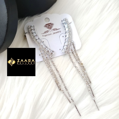 Picture of Korean Fashion Stone Silver Color Earrings For Women & Girls - 1 Pair (Imported) M-ST579 - Earring - Earrings for Women