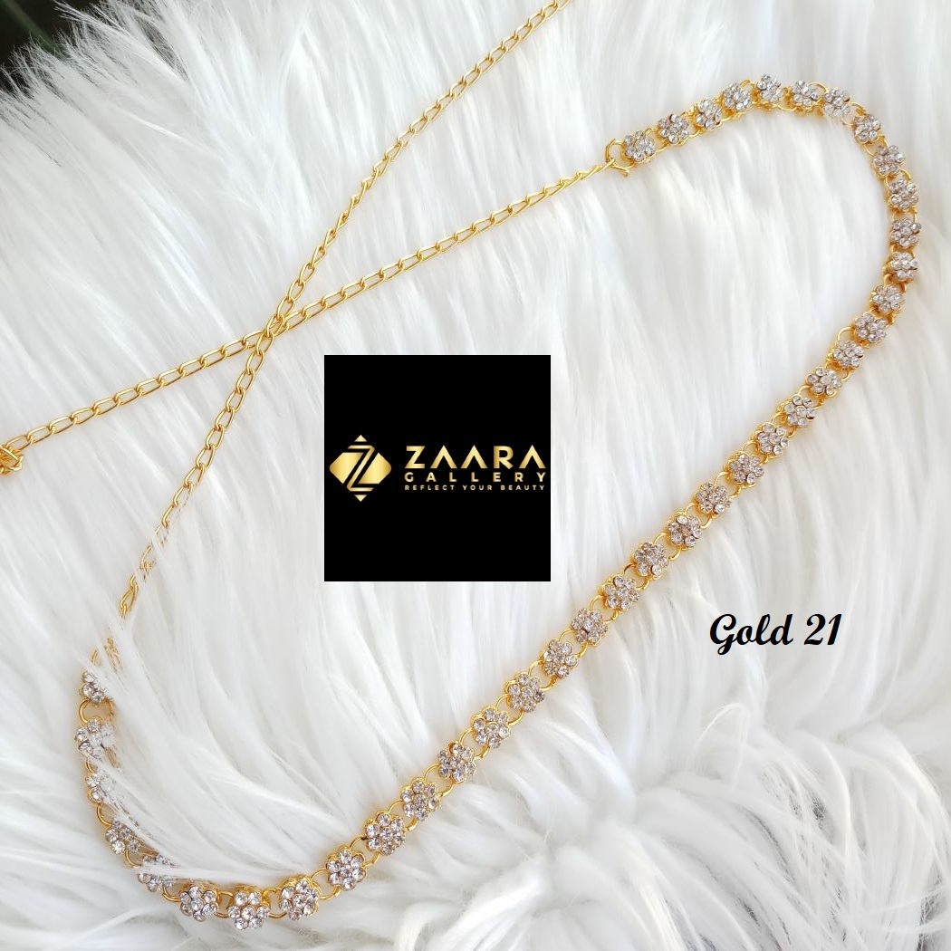 Picture of New Trendy Metal and Stone Golden Kamar Patta Kamar Bandh Komorer Bicha For Women (Imported) M-SKB1701- 1 Piece - Komorer Bicha