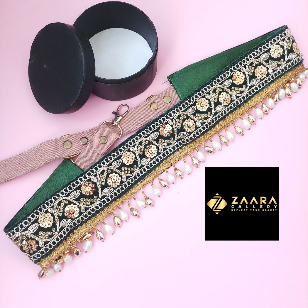Picture of Traditional Embroidery Cloth Waist Belt Kamar Patta Kamar Bandh Komorer Bicha For Women (Imported) M-SKB19014-1 Piece - Komorer Bicha