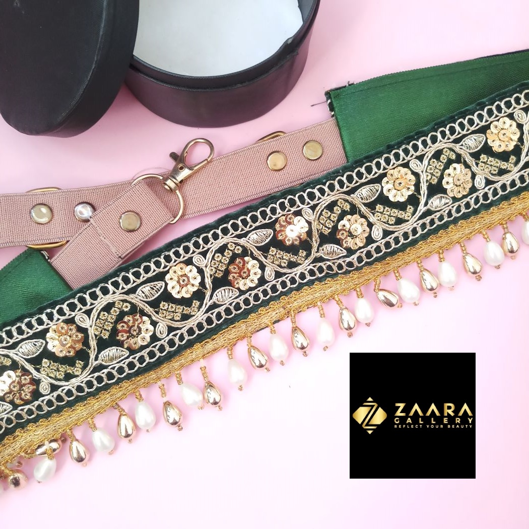 Picture of Traditional Embroidery Cloth Waist Belt Kamar Patta Kamar Bandh Komorer Bicha For Women (Imported) M-SKB19012-1 Piece - Komorer Bicha