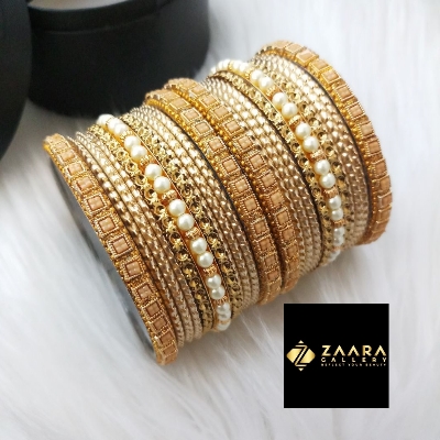 Picture of Premium Quality Bridal Bangles for Women (Golden) (Imported) M-PQB980002 - 22 Pieces - Bangles - Bangles for Women - চুড়ি