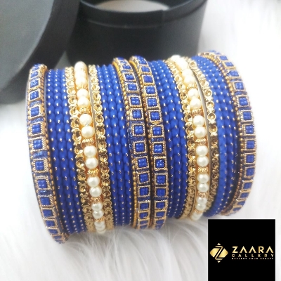 Picture of Premium Quality Bridal Bangles for Women (Blue) (Imported) M-PQB980005 - 22 Pieces - Bangles - Bangles for Women - চুড়ি