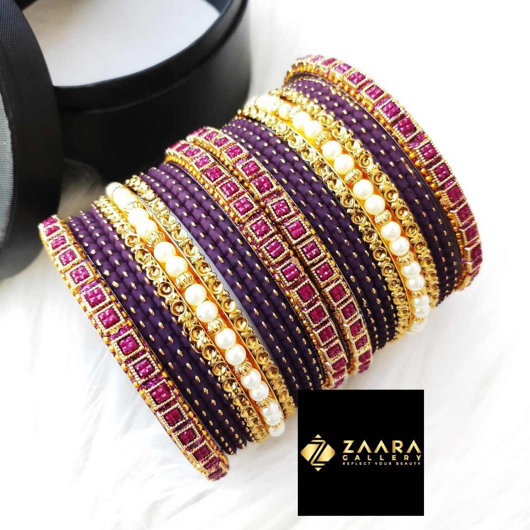 Picture of Premium Quality Bridal Bangles for Women (Maroon) (Imported) M-PQB980004 - 22 Pieces - Bangles - Bangles for Women - চুড়ি