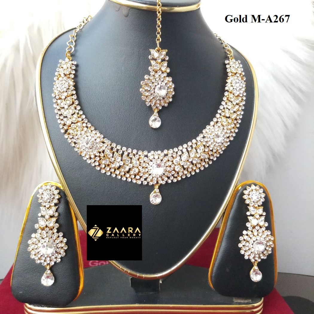 Picture of Wedding /Party Bridal Necklace & Earrings Set for Women (imported) M-A267 - Necklace Set for Women - Necklace Tikli Earrings Set - Jewellery Sets