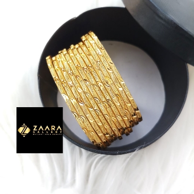 Picture of City Gold Bangles/ Gold Plated Bangles For Women - 12 Pieces Top Quality Color Grade-1 (Imported) M-CT7089 - Bangles