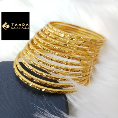 Picture of City Gold Bangles/ Gold Plated Bangles For Women - 12 Pieces Top Quality Color Grade-1 (Imported) M-CT7089 - Bangles