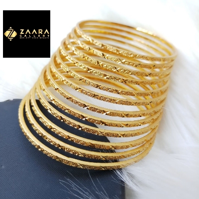 Picture of City Gold Bangles/ Gold Plated Bangles For Women - 12 Pieces Top Quality Color Grade-1 (Imported) M-CT7090 - Bangles