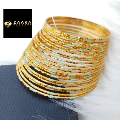 Picture of City Gold Bangles/ Gold Plated Bangles For Women - 24 Pieces Top Quality Color Grade-1 (Imported) M-CT7091- Bangles