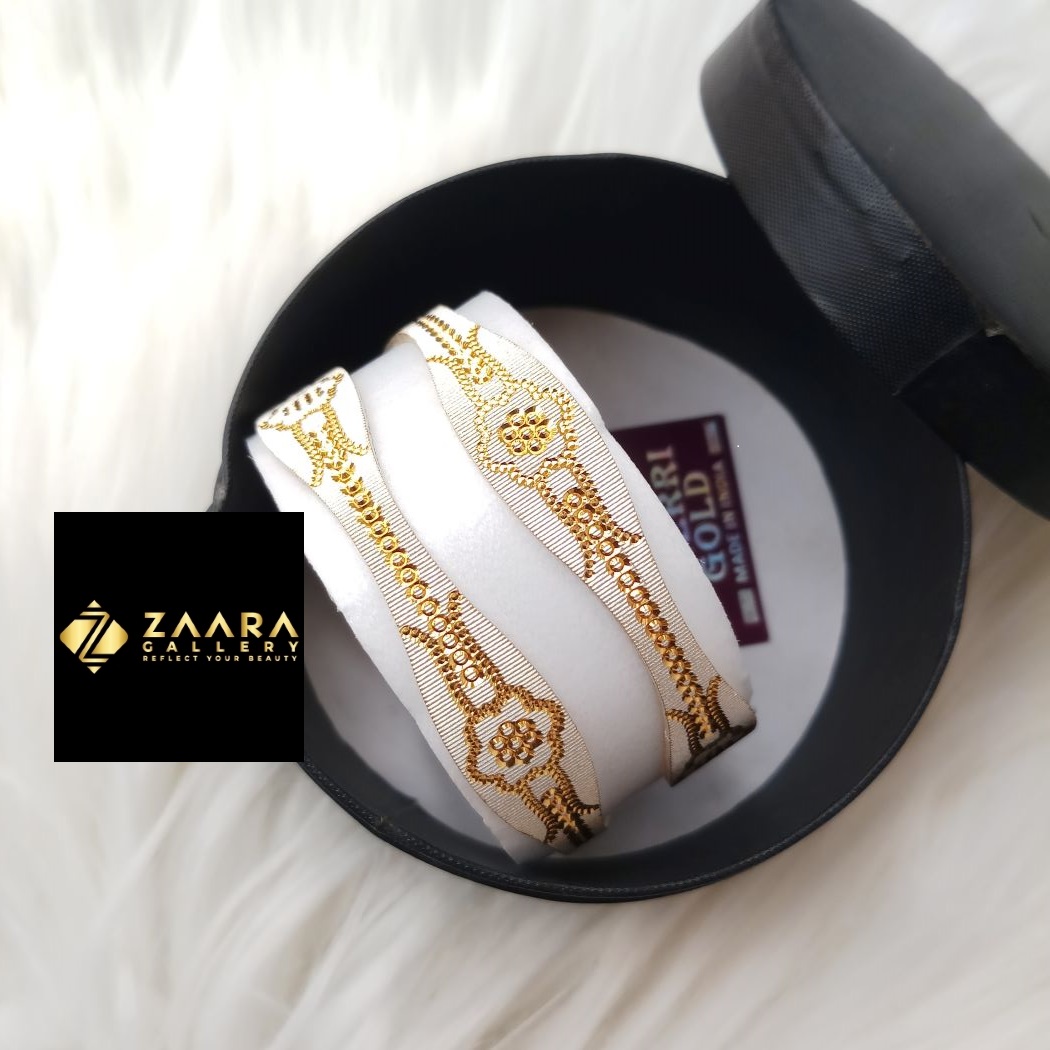 Picture of City Gold Bangles/ Gold Plated & Silver Plated Two-Tone Color Laser Cut Bangles For Women Direct Factory Sell M-CT7062 - 2 Pieces Top Quality Color - Express