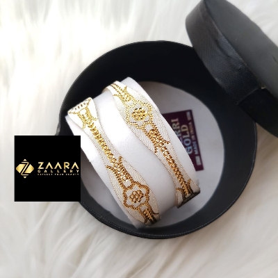 Picture of City Gold Bangles/ Gold Plated & Silver Plated Two-Tone Color Laser Cut Bangles For Women Direct Factory Sell M-CT7062 - 2 Pieces Top Quality Color - Express