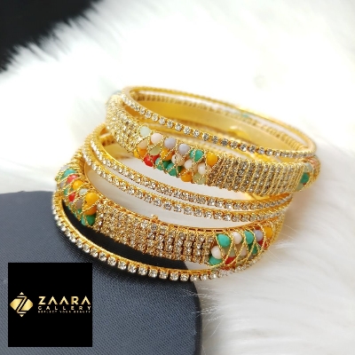 Picture of Fashionable  Stone and Beads Bangles for Women (Imported) - 6 Pieces M-BM797 - Bangles