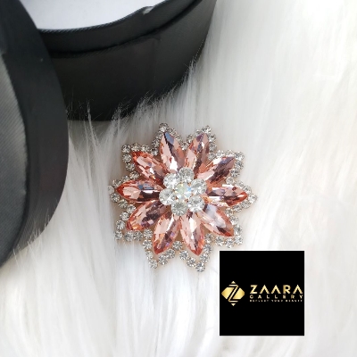 Picture of Stone & Metal Brooch /Hijab Pin/ Saree Pin for Women  (Imported) M-BRC-1168 - 1 Piece - Brooch - Brooch for Women - হিজাব পিন