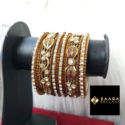 Picture of Fashionable Antique Style Bangles Set for Women & Girls (Imported) M-ASB823 for Women - 6 Pieces - Bangles