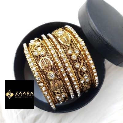 Picture of Fashionable Antique Style Bangles Set for Women & Girls (Imported) M-ASB823 for Women - 6 Pieces - Bangles