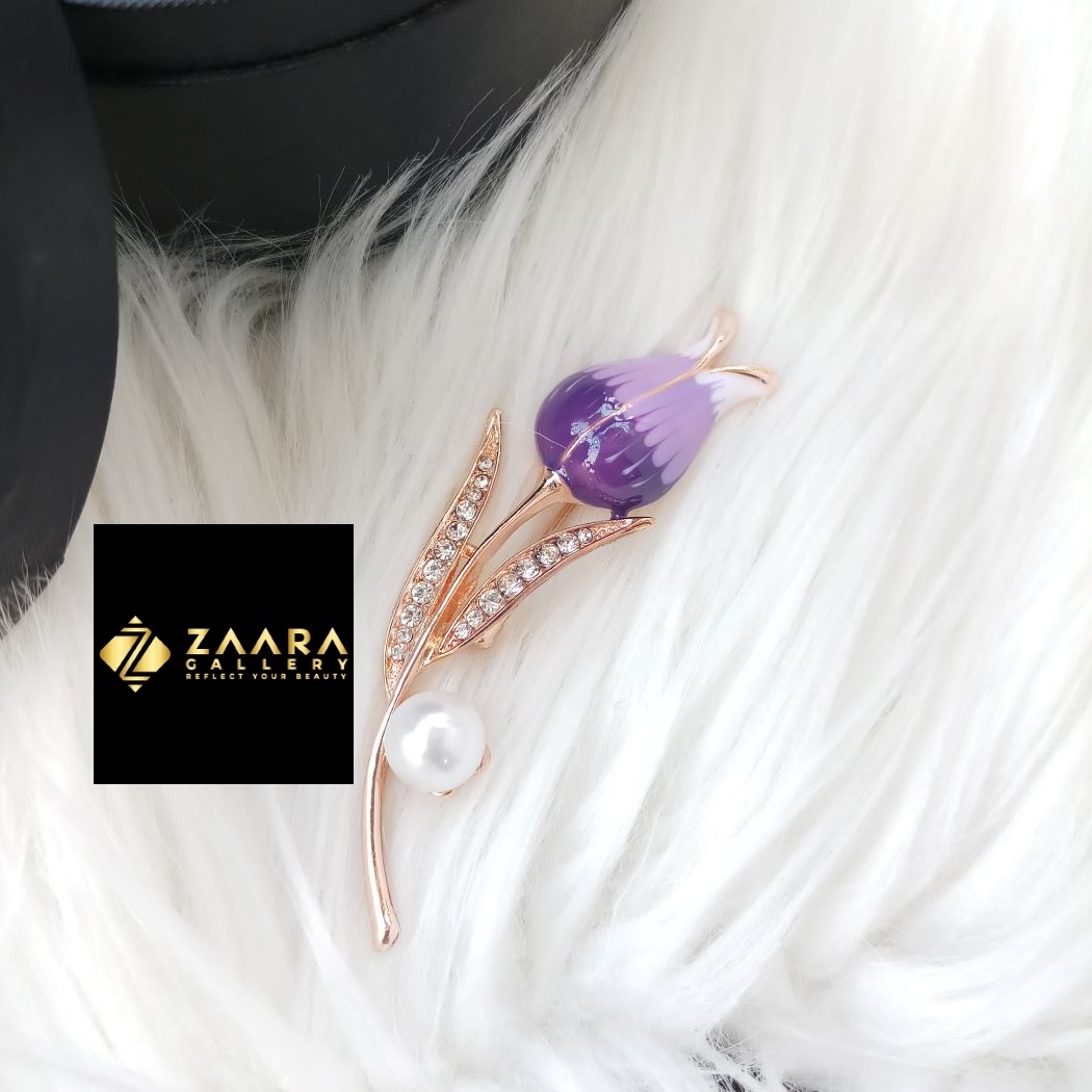 Picture of Stone & Metal Brooch /Hijab Pin/ Saree Pin for Women  (Imported) M-BRC-1167 - 1 Piece - Brooch - Brooch for Women - হিজাব পিন