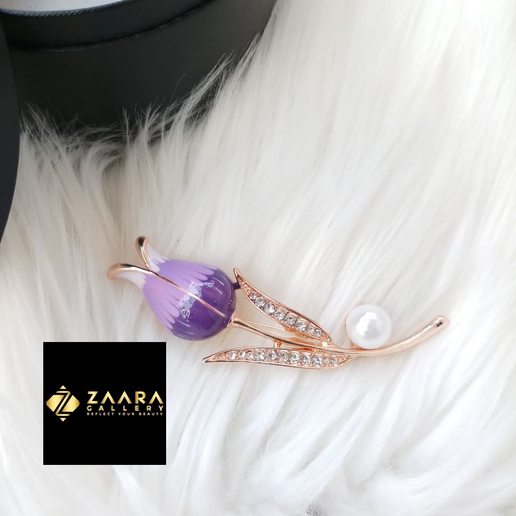 Picture of Stone & Metal Brooch /Hijab Pin/ Saree Pin for Women  (Imported) M-BRC-1167 - 1 Piece - Brooch - Brooch for Women - হিজাব পিন