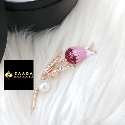 Picture of Stone & Metal Brooch /Hijab Pin/ Saree Pin for Women  (Imported) M-BRC-1167 - 1 Piece - Brooch - Brooch for Women - হিজাব পিন