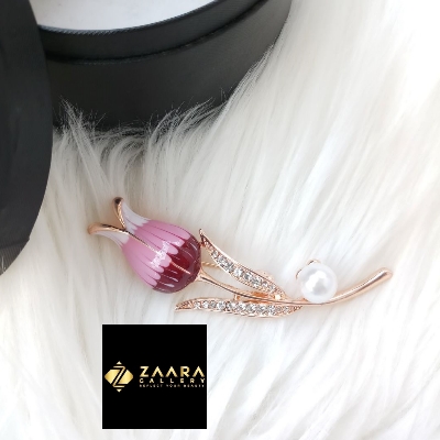 Picture of Stone & Metal Brooch /Hijab Pin/ Saree Pin for Women  (Imported) M-BRC-1167 - 1 Piece - Brooch - Brooch for Women - হিজাব পিন