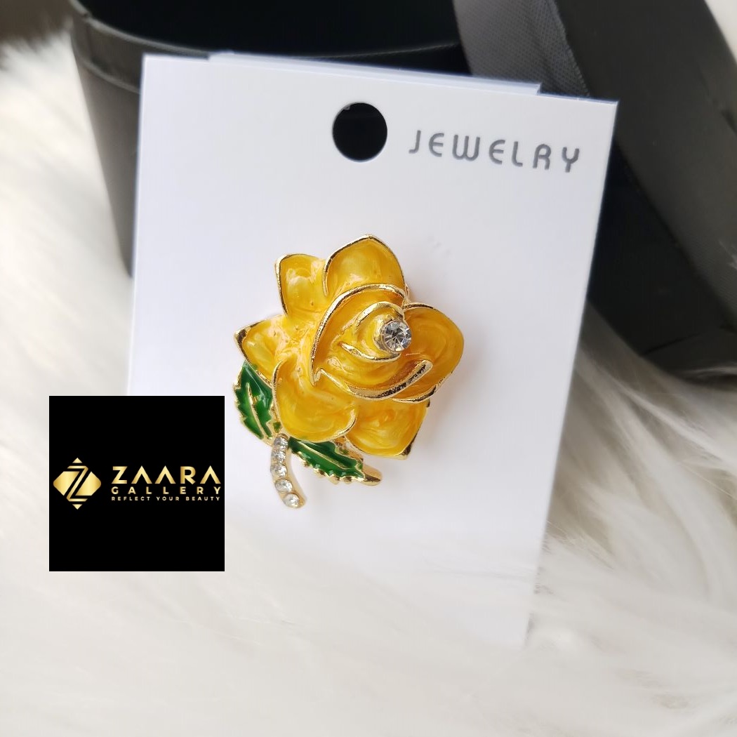 Picture of Stone & Metal Brooch/ Hijab Pin/ Saree Pin for Women (Imported) M-BRC-1170 - 1 Piece - Brooch - Brooch for Women - হিজাব পিন