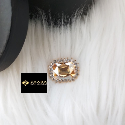 Picture of Stone & Metal Brooch/ Hijab Pin/ Saree Pin for Women (Imported) M-BRC-1212 - 1 Piece - Brooch - Brooch for Women - হিজাব পিন