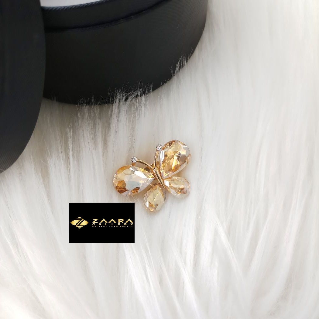 Picture of Stone & Metal Brooch/ Hijab Pin/ Saree Pin for Women (Imported) M-BRC-1213 - 1 Piece - Brooch - Brooch for Women - হিজাব পিন