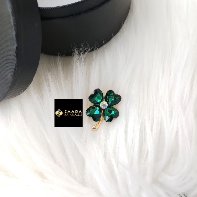 Picture of Stone & Metal Brooch/ Hijab Pin/ Saree Pin for Women (Imported) M-BRC-1214 - 1 Piece - Brooch - Brooch for Women - হিজাব পিন