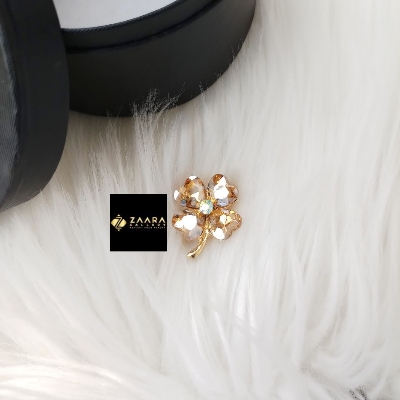 Picture of Stone & Metal Brooch/ Hijab Pin/ Saree Pin for Women (Imported) M-BRC-1214 - 1 Piece - Brooch - Brooch for Women - হিজাব পিন