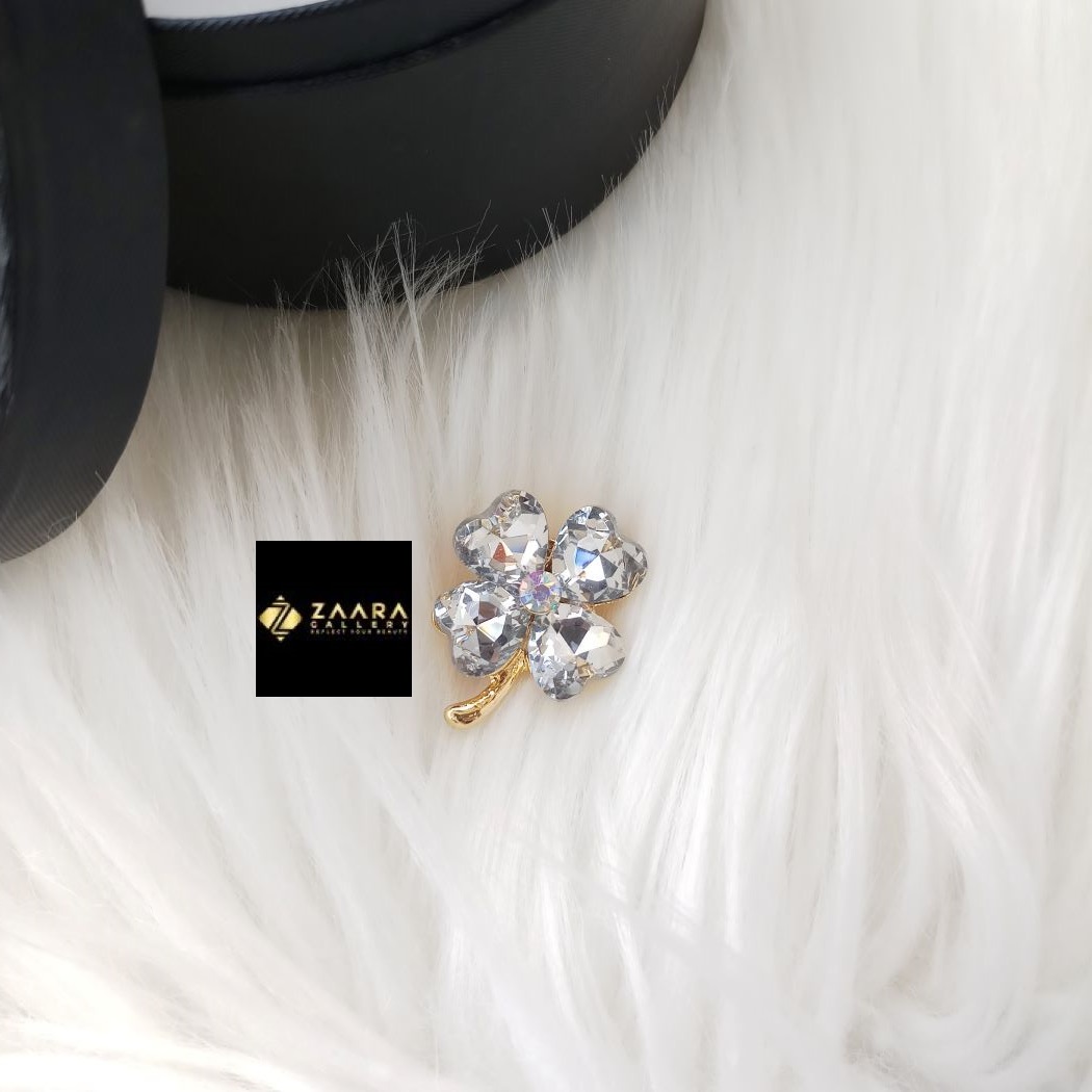 Picture of Stone & Metal Brooch/ Hijab Pin/ Saree Pin for Women (Imported) M-BRC-1214 - 1 Piece - Brooch - Brooch for Women - হিজাব পিন