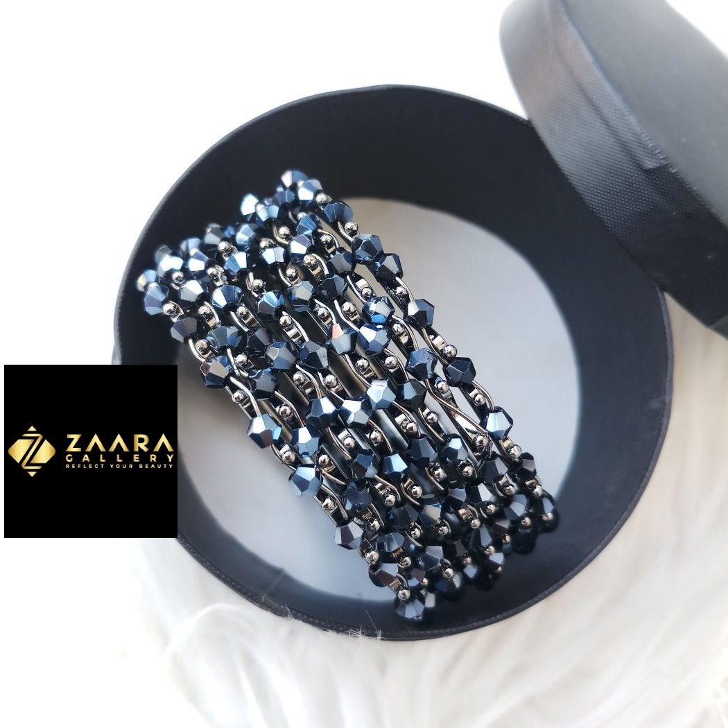 Picture of Beads  Metal Bangles for Women (Imported) - 8 Pieces Model-BM798 -  Bangles