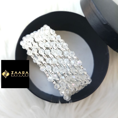 Picture of Beads  Metal Bangles for Women (Imported) - 8 Pieces Model-BM798 -  Bangles