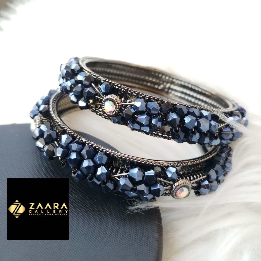 Picture of Fashionable  Stone and Beads Bangles for Women (Imported) M-BM799 - 2Pieces  - Bangles