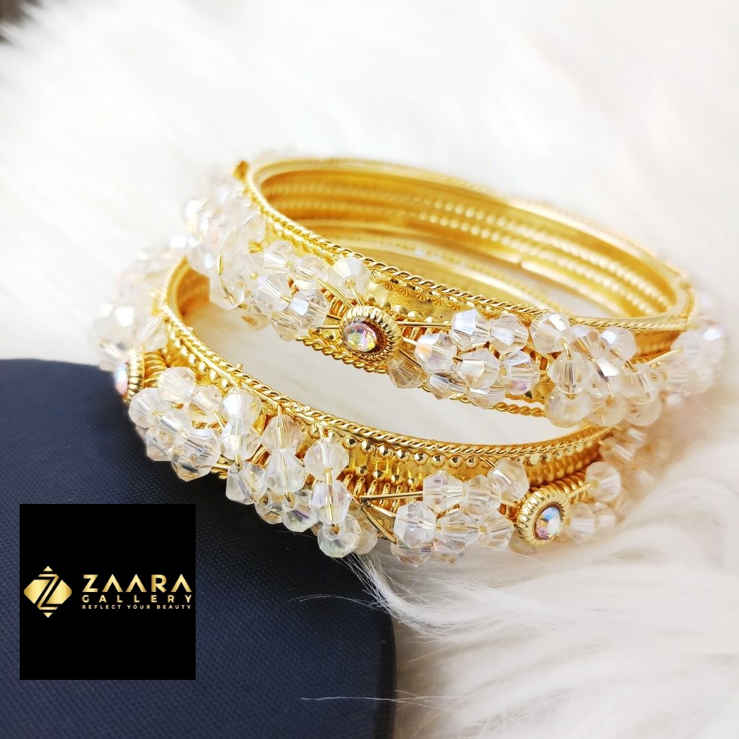Picture of Fashionable  Stone and Beads Bangles for Women (Imported) M-BM799 - 2Pieces  - Bangles
