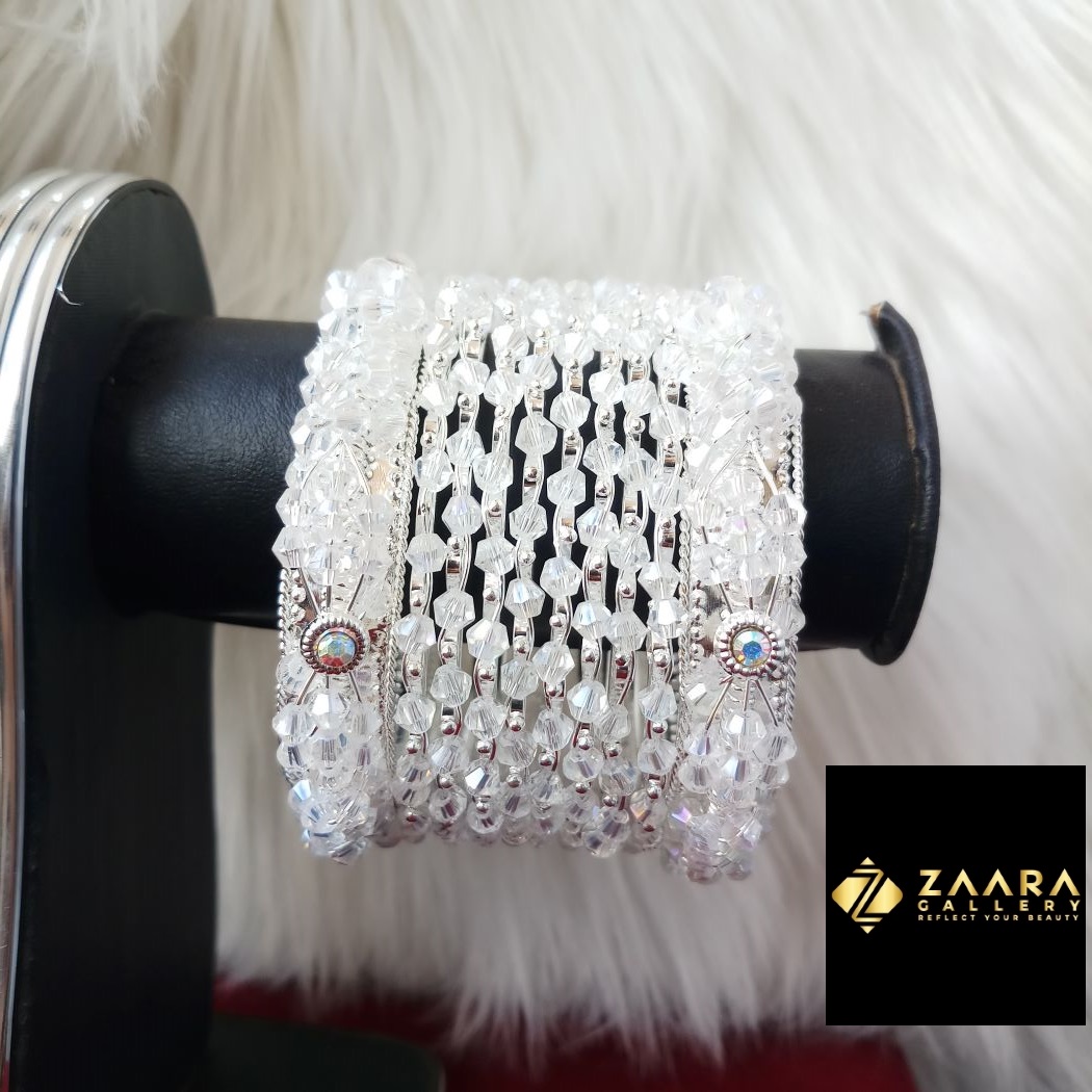 Picture of Fashionable Stone and Beads Bangles for Women - 10Pieces (Imported) M-BM800  - Bangles