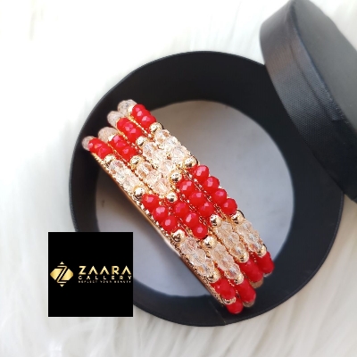 Picture of Crystal Beads Metal Bangles for Women (Imported) M-CB877 - 4 Pieces - Bangles - Bangles for Women - চুড়ি