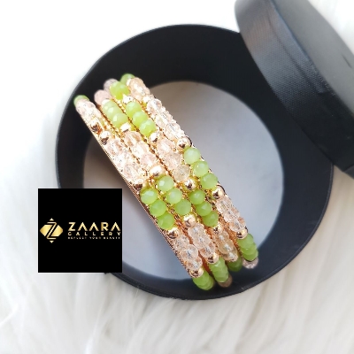 Picture of Crystal Beads Metal Bangles for Women (Imported) M-CB877 - 4 Pieces - Bangles - Bangles for Women - চুড়ি