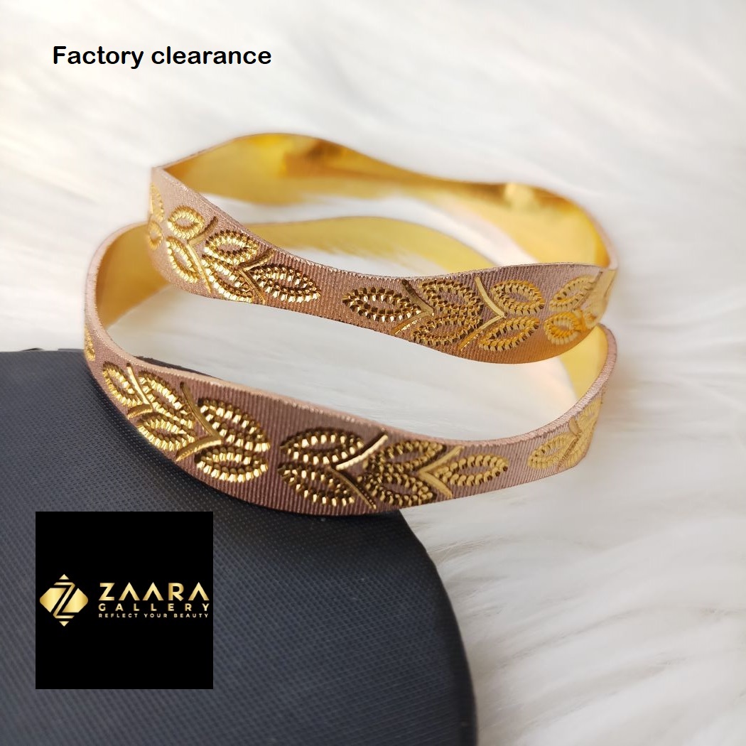 Picture of City Gold/ Gold Plated White & Rose Gold Color Laser Cut Bangles For Women Direct Factory Sale (Imported) CT70631- 2 Pieces Top Quality Color – Express