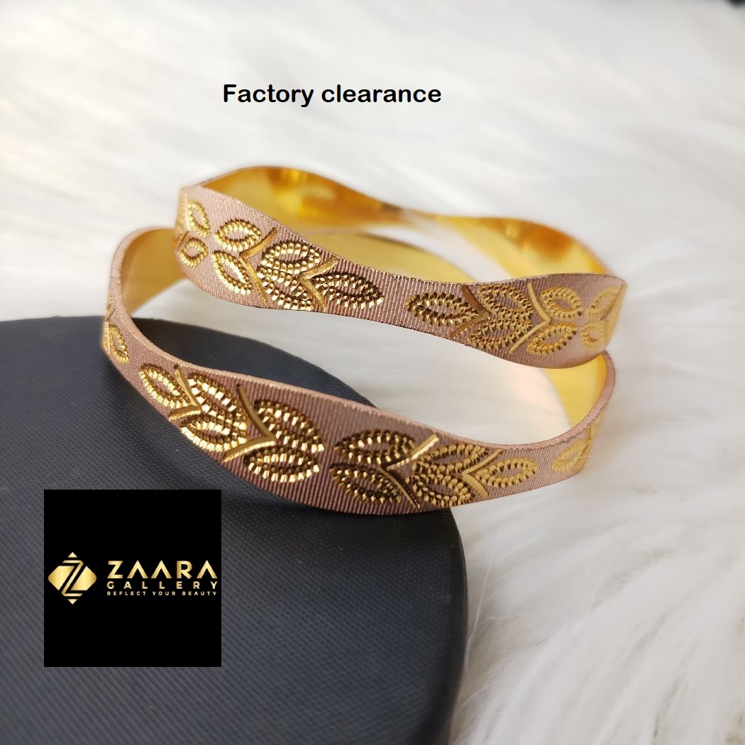 Picture of City Gold/ Gold Plated White & Rose Gold Color Laser Cut Bangles For Women Direct Factory Sale (Imported) CT70631- 2 Pieces Top Quality Color – Express