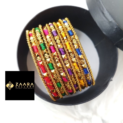 Picture of New Trendy Silk Thread Antique bangles For Women (Imported)  - 12 Pieces  M-SKTB202010 - Bangles