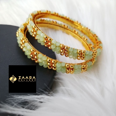 Picture of Trendy Metal and Beads Bangles for Women(Imported) M-TMB8102034  - 2 Pieces- Bangles