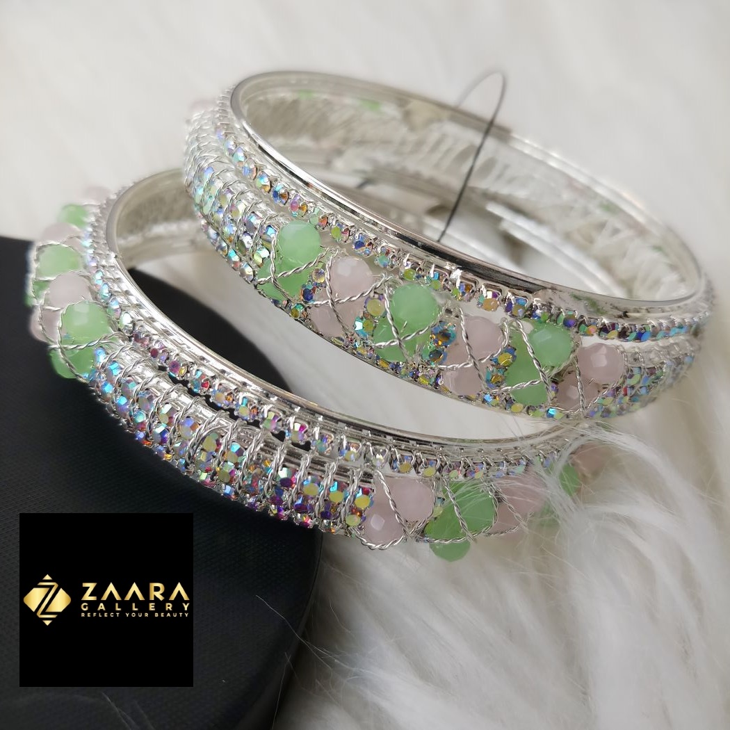 Picture of Fashionable  Stone and Beads Bangles for Women (Imported) M-BM79910 - 2Pieces  - Bangles