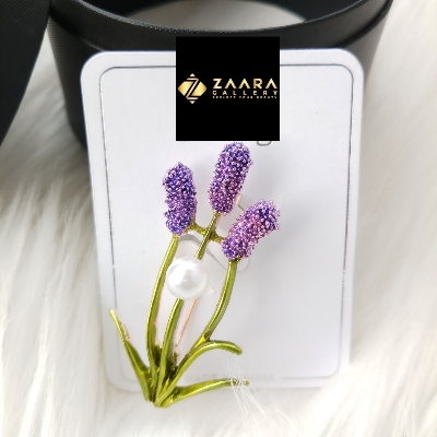 Picture of Trendy Stone & Metal Rose Brooch /Hijab Pin/ Saree Pin for Women (Imported) M-BRC-1218 - 1 Piece - Brooch - Brooch for Women - হিজাব পিন